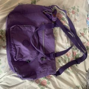 Purple Kipling weekend bag